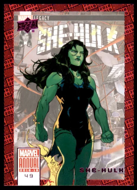 2019 Marvel Annual 2018 Purple Foil #49 She-Hulk