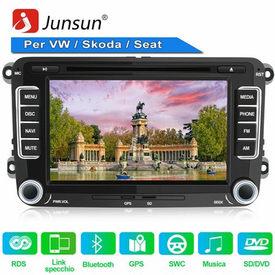 DVD GPS Navigatore Satellitare DVR per VW Caddy Touran Passat Seat MK5 Golf Radio stereo DAB 