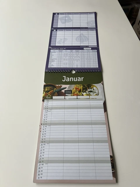 KALENDER 2025, REWE Familienkalender, mit 4 Spalten, Stundenplänen