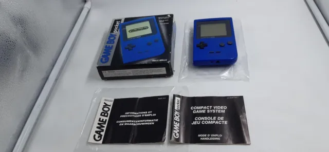 Console Nintendo Game Boy Pocket Bleu en boite et notice