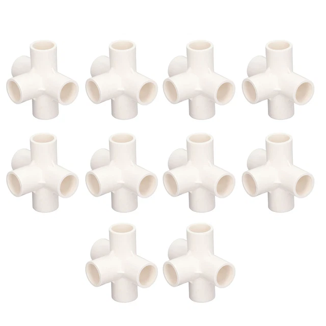 (Bianco) 10 pz raccordo tubo in PVC raccordi ad angolo a 5 vie 20 mm tubo ad angolo retto