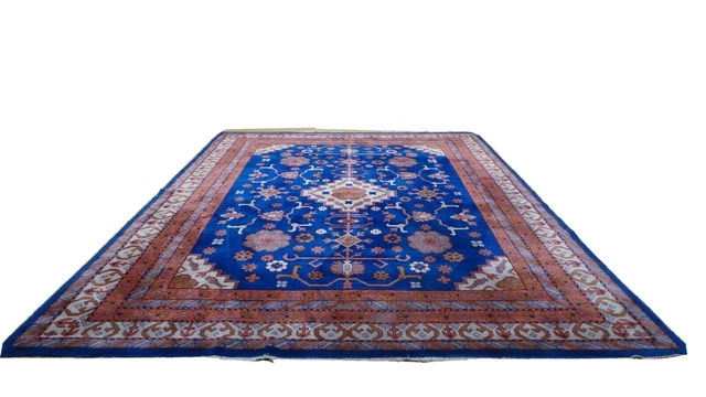 Large  PERSAIN CARPET RUG HAND MADE Oriental living Room Vintage 11ft 9" x 9ft 1