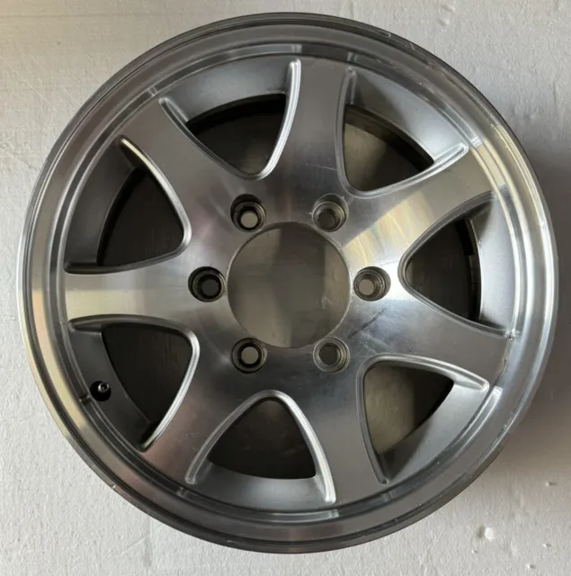 Sendel 15" x 6" T02 Silver Aluminum Trailer Wheel Rim 6 Lug x 5.5" 4.25” Center