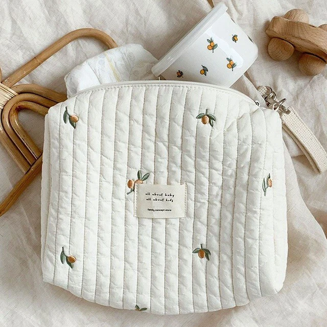 Mommy Bag Organizer Cute Bear Embroidery Newborn Baby Diaper Nappy Pouch Storage 2