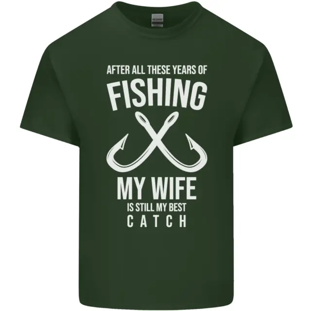 T-shirt da uomo in cotone moglie Best Catch divertente pesca pescatore pescatore 9