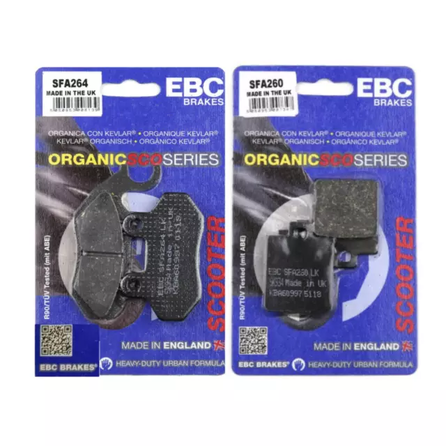 Fits PEUGEOT TWEET 125 2010 - 2020 EBC Organic FRONT & REAR Disc Brake Pads *2