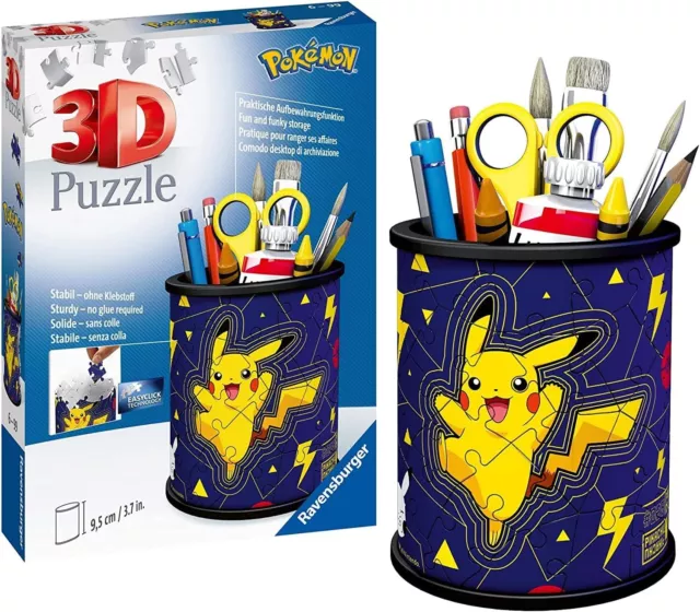 Ravensburger 3D Puzzle 11257 - Utensilo Pokémon Pikachu - 54 Teile, für Kinder