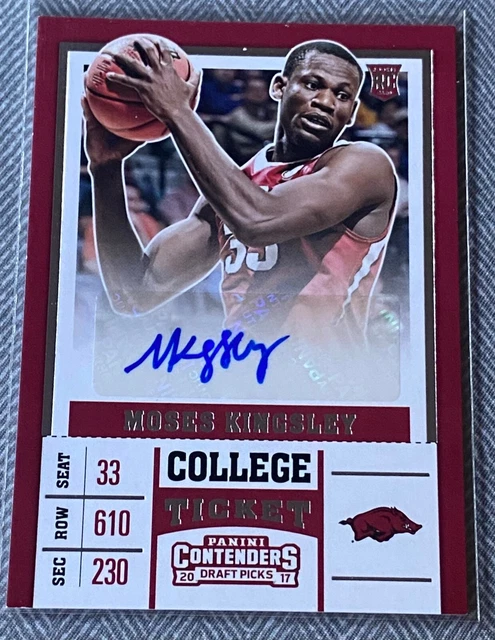 2017-18 Panini Contenders Draft Picks College Moses Kingsley #98 Auto