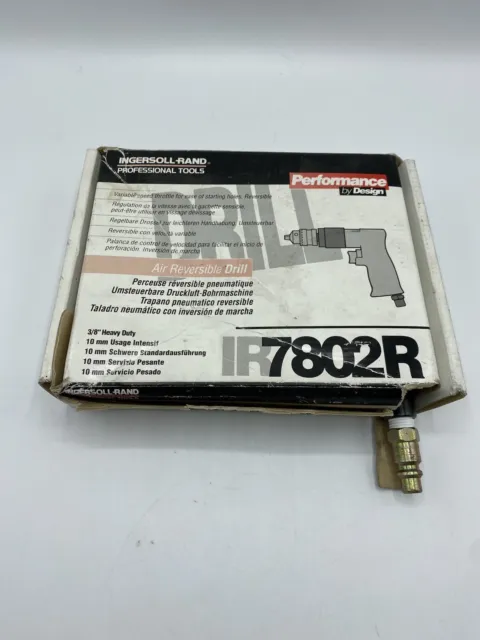 Mand de instrucciones de taladro de aire neumático reversible Ingersoll Rand 7802R 3/8