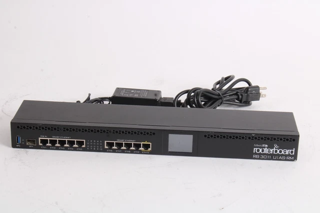 MIKROTIK ROUTERBOARD RB3011UIAS-RM 10 Ports Rackmount Gigabit Ethernet ...