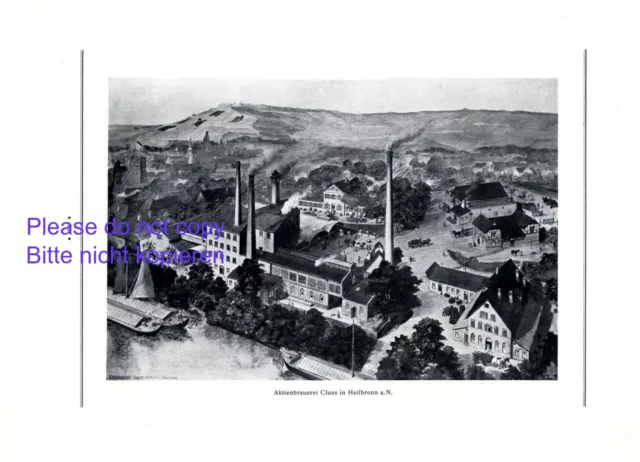 Brauerei Cluss Heilbronn XL 1926 Reklame & Historie Werbung Aktienbrauerei +