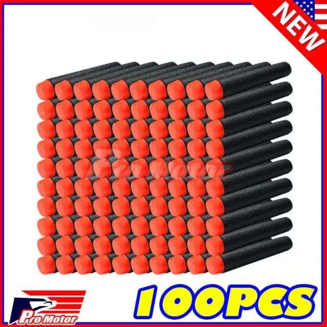 100x Black Lot Refill Bullet Darts Foam Ammo For air warriors blaster toy Gun