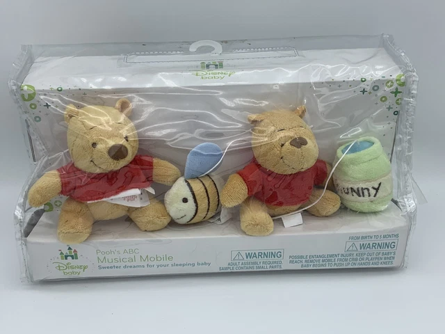 Cuna musical móvil de Winnie the Pooh's ABC de Disney bebé toca canción de cuna de Brahm