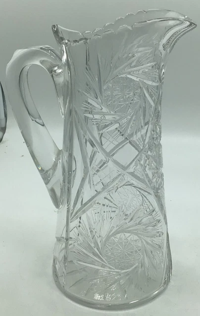 ABP American Brilliant Cut Crystal Glass 11” Tall 16 Point Star  EUC Vintage