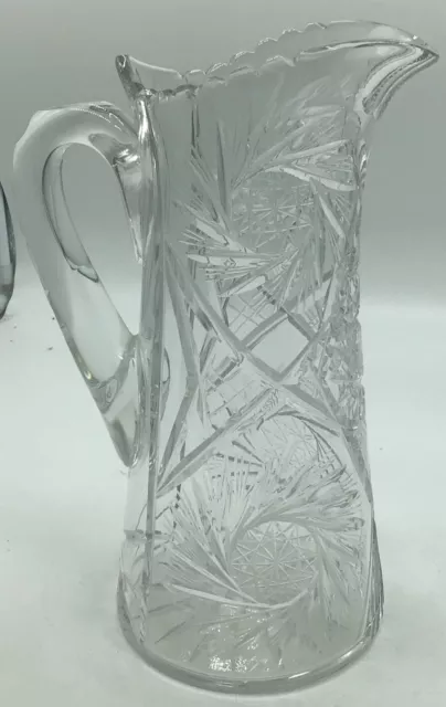 Vintage ABP American Brilliant Cut Crystal Glass 11” Tall 16 Point Star  EUC