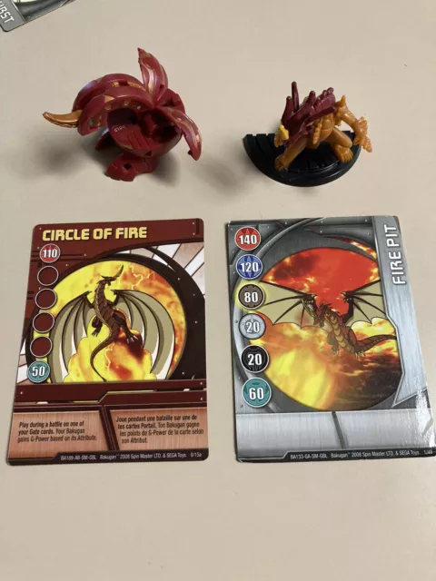 Bakugan Battle Brawlers B1 Dragonoid Red Pyrus 510G ball/figure/card set Bakugan Battle Brawlers B1 Dragonoid Red Pyrus 510G ball/figure/card set