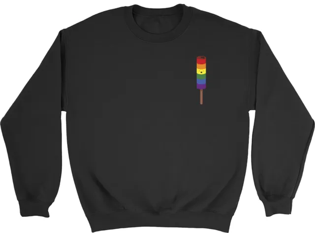 LGBT Pride Pocket Design Ice Cream Mens Womens Sweatshirt Jumper Gift