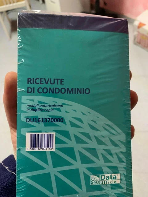 Blocco Ricevute Condominio | 2 Blocchi Da 50 Moduli Autoricalcanti | 17x10 Cm