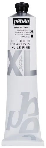 Pébéo - Huile Fine XL 200 ML - Peinture à lHuile Blanche - Blanc de Titane Huil