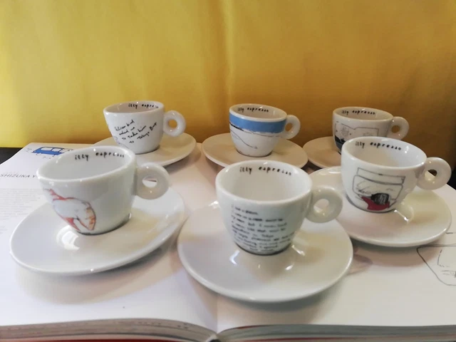 Illy Espresso 6 Tazzine Caffè Shizuka Yokomizo Cup Coffee Collection 2003 Ipa