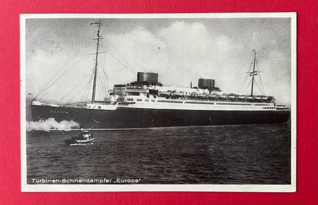 AK HAMBURG 1930 Turbinen Schnelldampfer Europa    ( 136421