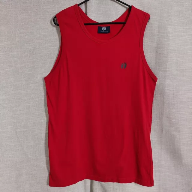 Vintage Y2K 2000s HANG TEN Mens Red Surf Retro Tank Top Singlet Shirt - Large