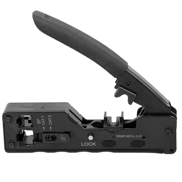 CRIMPZANGE PRESSZANGE 10 Cat7 Stecker für RJ45 Netzwerk Werkzeug Lan Kabel Zange EUR 18,99