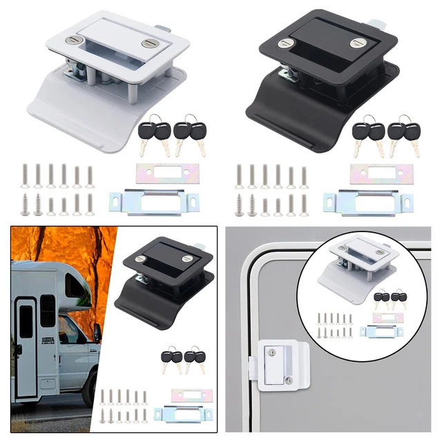 Jeffergarden Serrure De Porte D'entrée De RV Serrure De Loquet De Securite Construit En Alliage Daluminium A Pene Dormant Pour Camping Car Voyage Remorque Camping Car Chrome 74728184