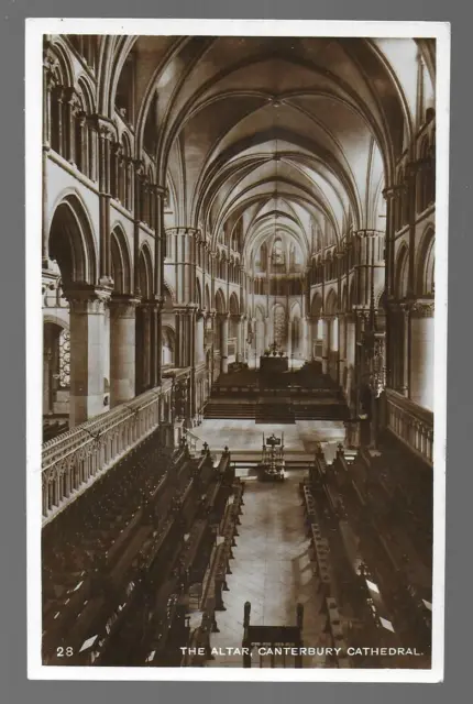 Postcard; Canterbury Cathedral ,the choir & altar.  unposted