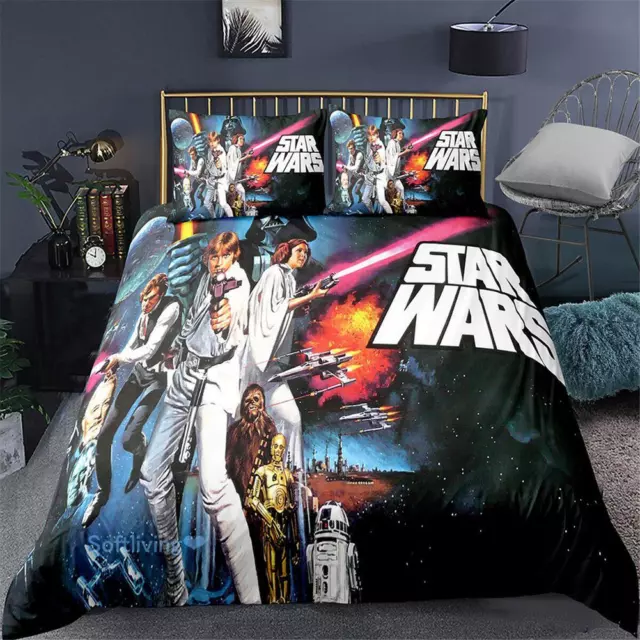 Movie Star Wars Quilt Duvet Cover Set Pillowcase Bedclothes California King