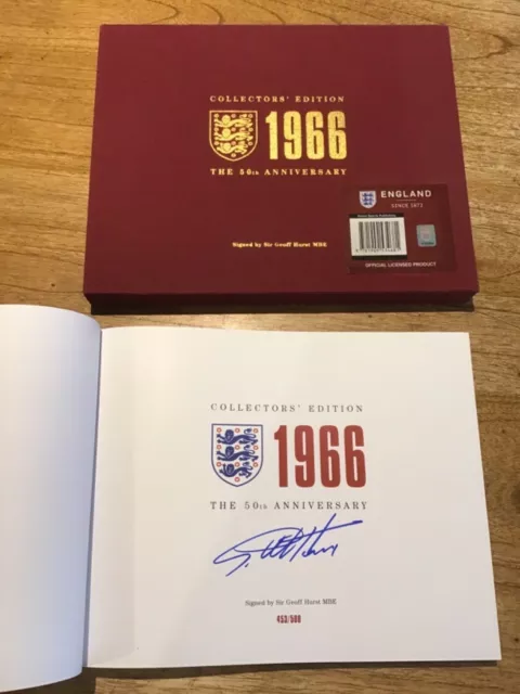 1966 Collector’s 50th Anniversary Edition Book hand signed by Sir Geoff Hurst 3