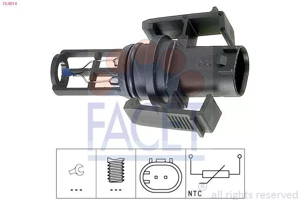 FACET Sensor, Ansauglufttemperatur 10.4014 für MERCEDES-BENZ MITSUBISHI PUCH