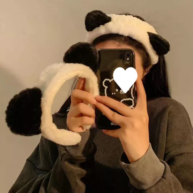 Peluche Panda Diadema Cara Lavado Ancho Accesorios para Pelo Hecho a Mano Bonito