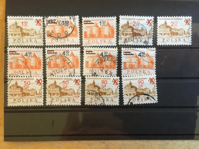 Briefmarken Polen Polska 1972 Mi-Nr. 2195 - 2200, 2209 - 2210 gestempelt +Zugabe