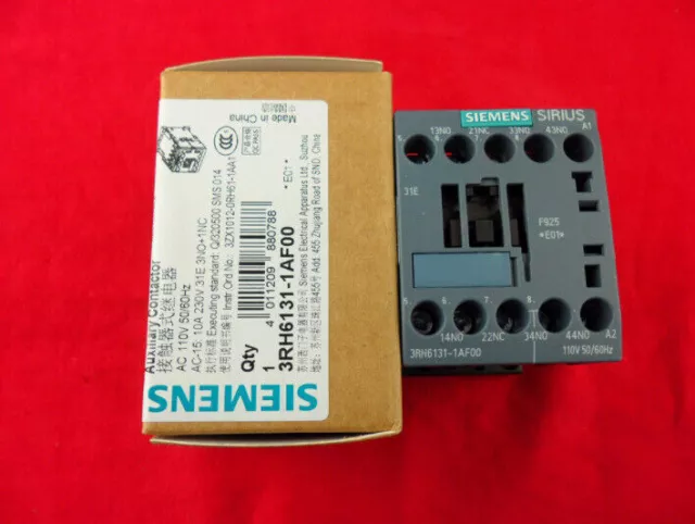 1PCS Siemens 3RH6131-1AF00 Contactor AC110V 3NO+1NC -New Free Ship