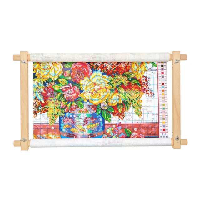 Beech Wood Tapestry Scroll Embroidery Frame Cross Stitch DIY Sewing Hoop