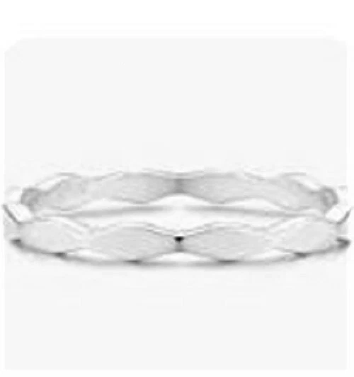 Beveled Wavy Band 925 Sterling Silver Toe Pinky Baby Ring Sz 5 Stackable New