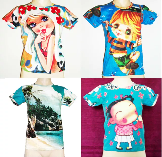 Donna T-Shirt Con Giapponese Anima Manga Design MISURE S & M Lungo / Maniche
