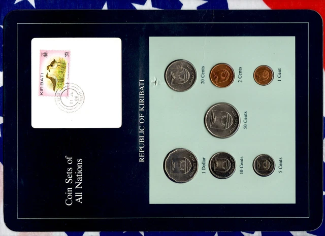 Coin Sets of All Nations Kiribati All 1979 UNC $1,50,20,10,5,2,1 cents 21JA86