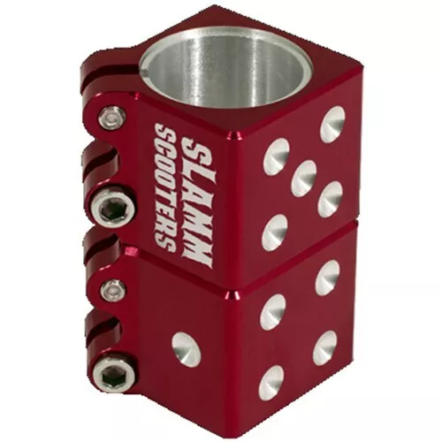 Slamm Dice Collar Clamp - Red. Slamm Scooter Slamm Clamp Scooter Clamp