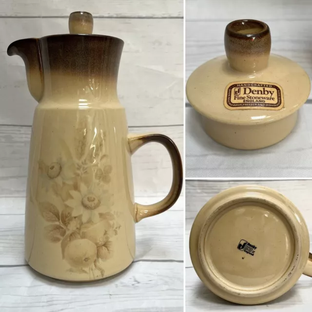 Denby Memories Hand Crafted Fine Stoneware Made In England Coffee Pot With Lid
