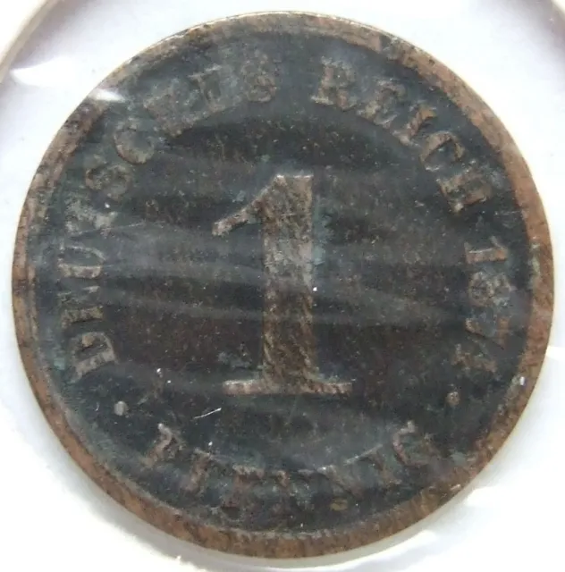Moneta Reich Tedesco Impero Tedesco 1 Pfennig 1874 D IN fine