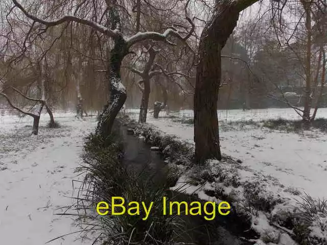 Photo 6x4 Branksome: snow in Coy Pond Gardens Bournemouth The Bournemouth c2018