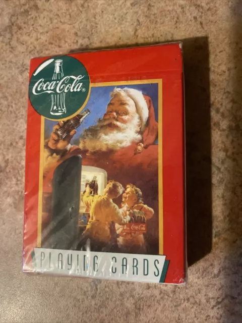 Coca-Cola Santa With a Coke Christmas Playing Cards 1995