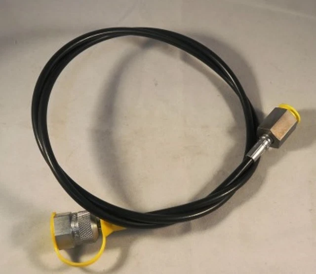 HYDRAULIC TEST POINT Hose x 1 metre Set, Complete With Pressure Gauge