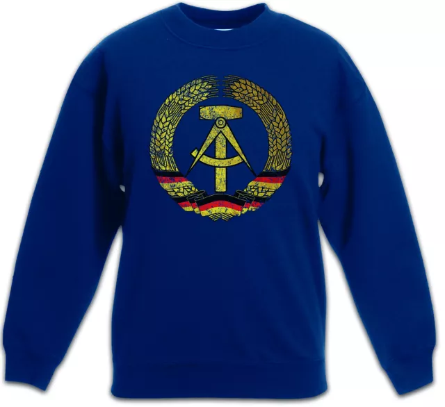 DDR SYMBOL Kids Boys Girls Pullover Ostzone Logo GDR Flag Banner Eastern Germany