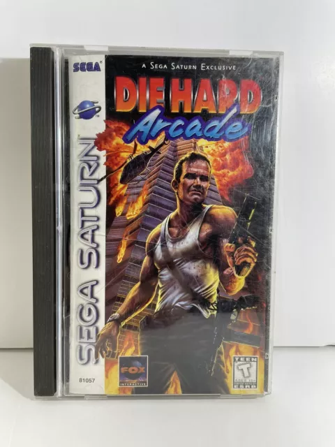 Die Hard Arcade (Sega Saturn, 1997) Complete In Box With Registration Card CIB