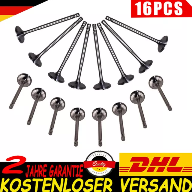 8x Einlassventil + 8x Auslassventil Für Audi VW Seat Skoda 1,2 1,4 1,6 AUA AXP