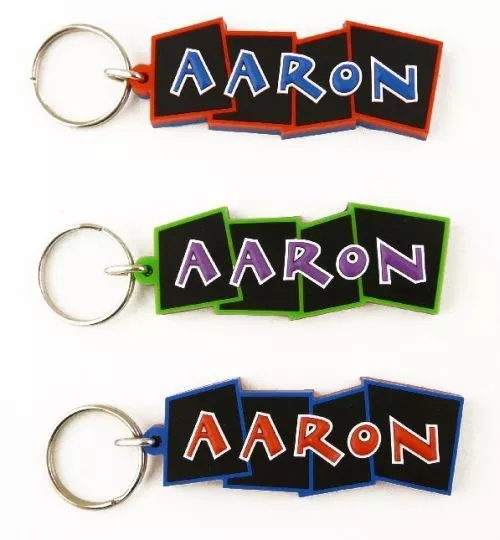 Boys name keyrings - bendy key ring - various names and colours available