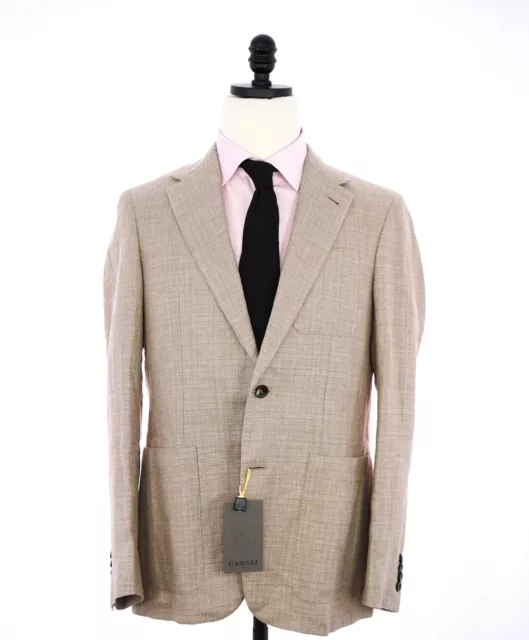 $1,895 CANALI - Beige Light Summer LINEN/WOOl Blazer - 38R